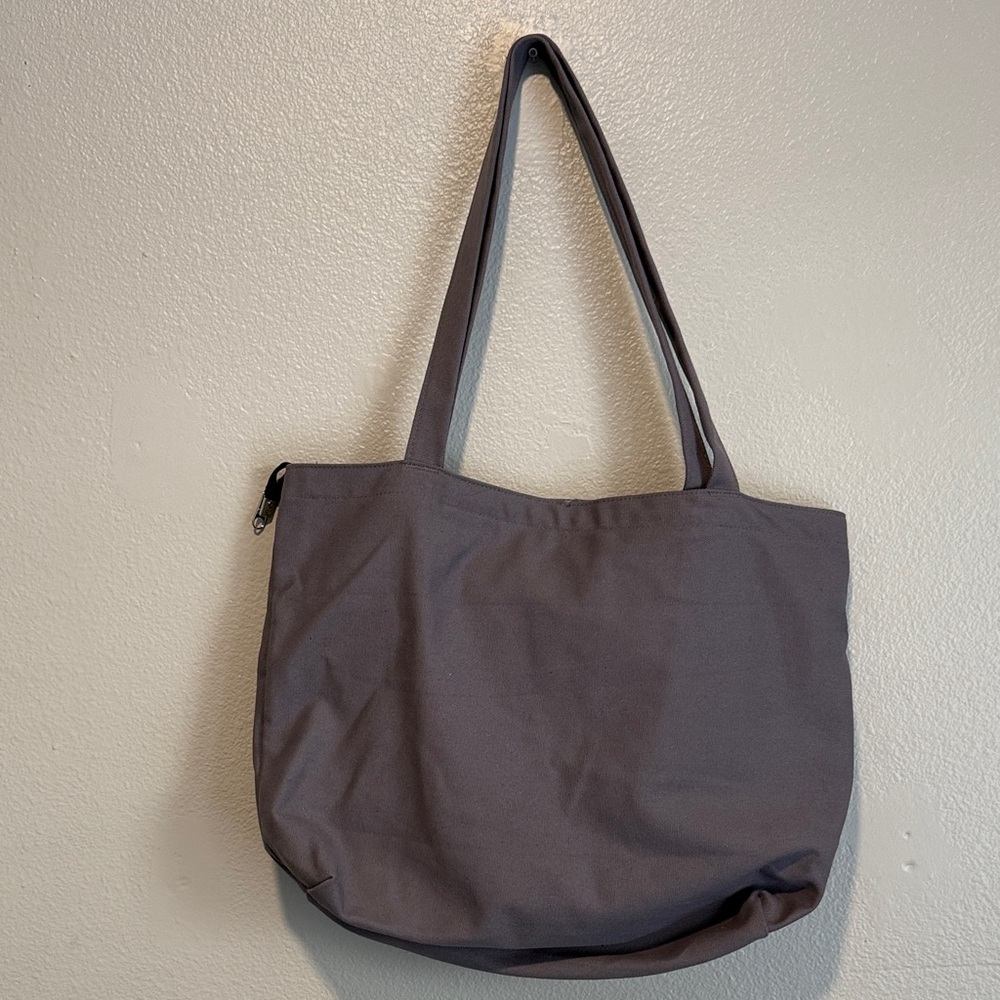 Gray Canvas Yoga Tote Bag - Picture 5 of 9